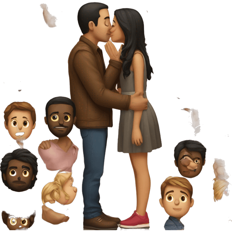 Kiss man and girl emoji