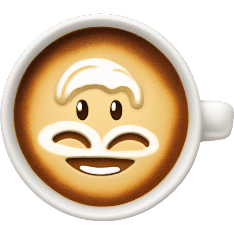 coffee with latte art emoji