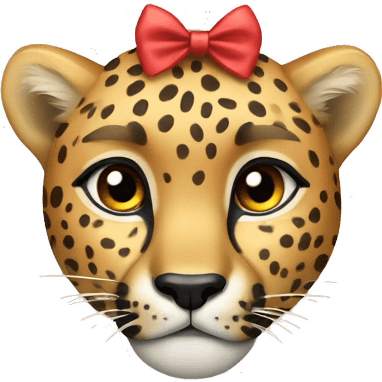 Cheetah with bow emoji