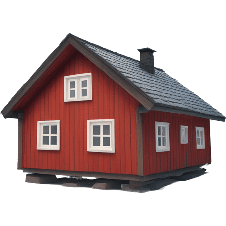 Traditional finnish red wooden house emoji