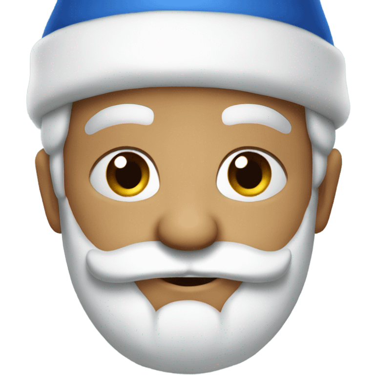 Santa klaus blue emoji