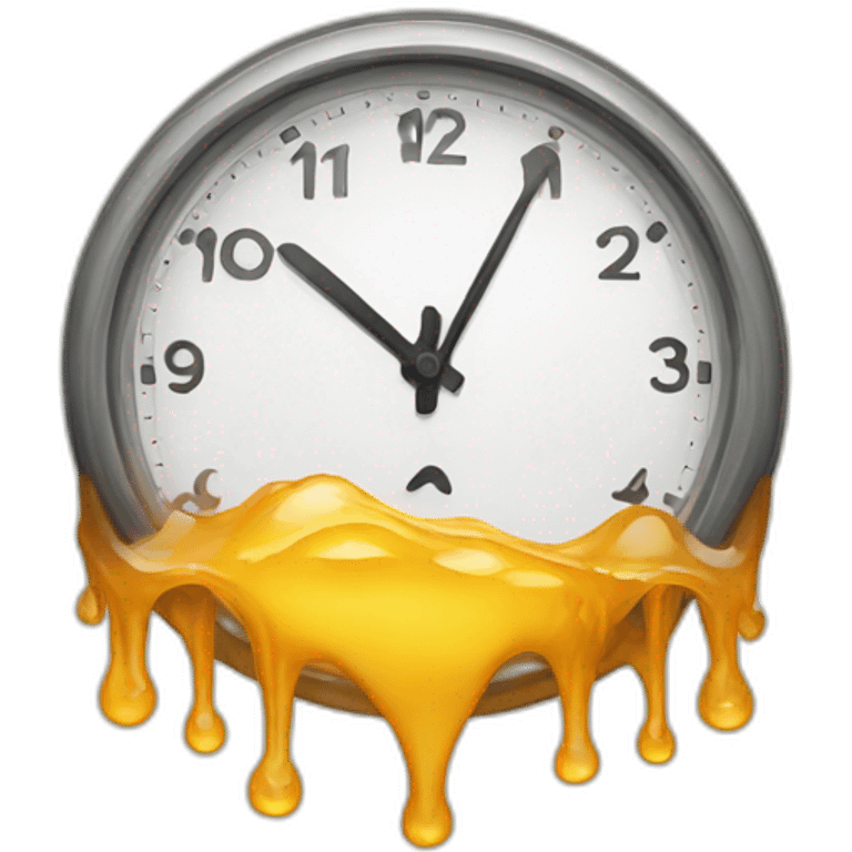 Melting clock emoji