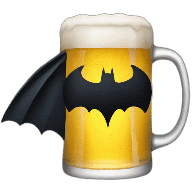 Batman drinking a beer emoji