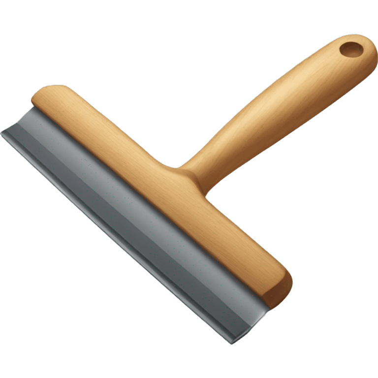 squeegee with long wooden handle emoji