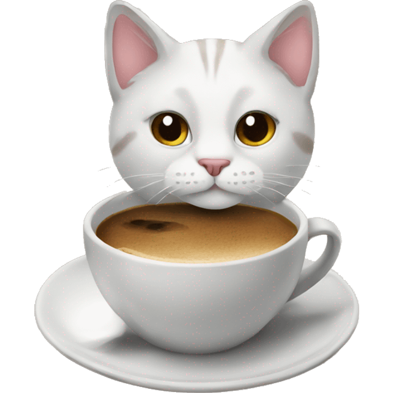 cat makes coffee emoji