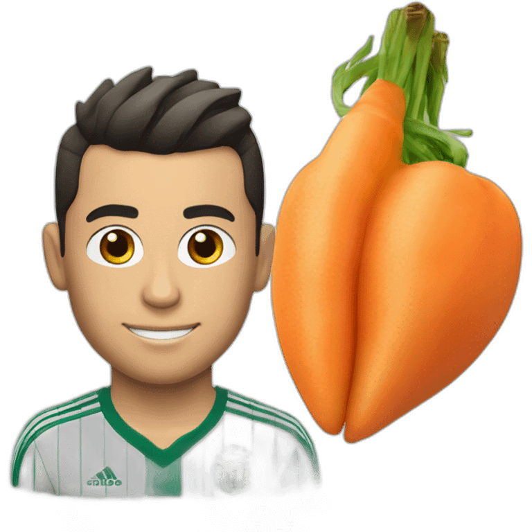 CR7 avec une carrote emoji