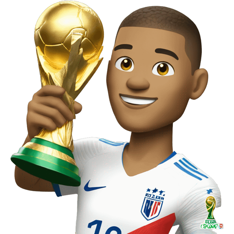 killian mbappé holding world cup emoji