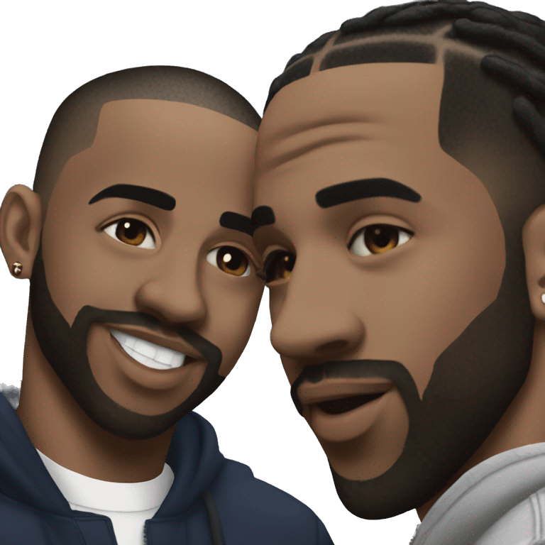 Drake and travis Scott loving emoji