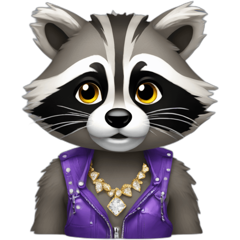 racoon bling bling emoji