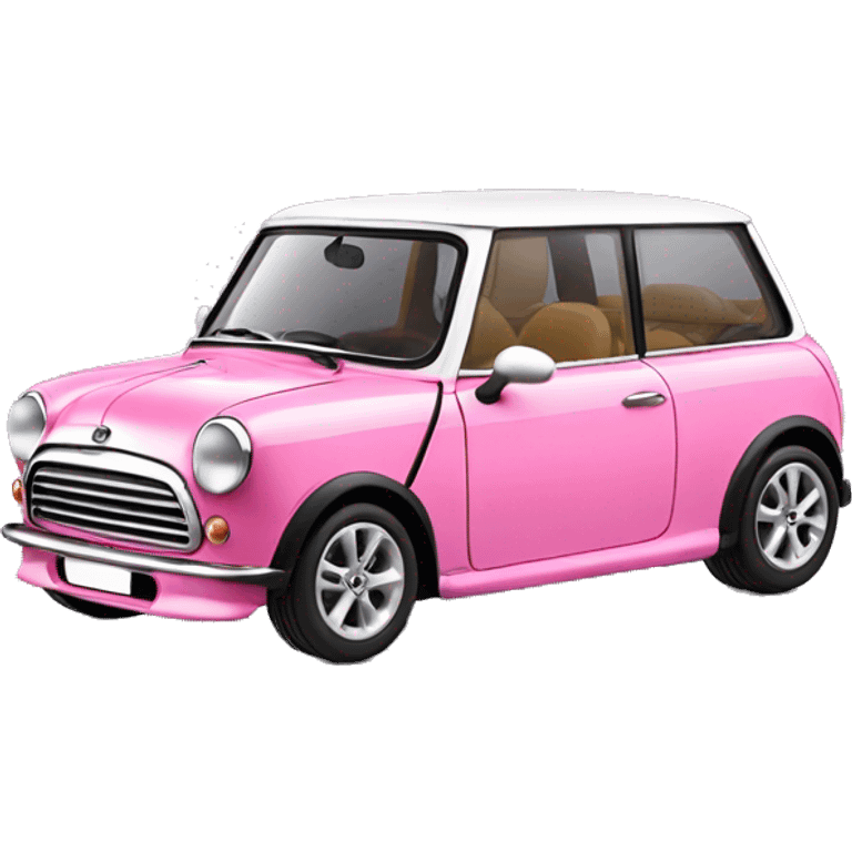 car mini couper in pink emoji