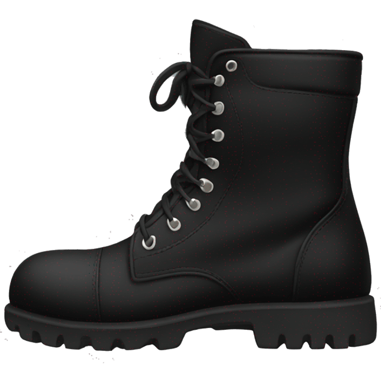 Black combat boots emoji