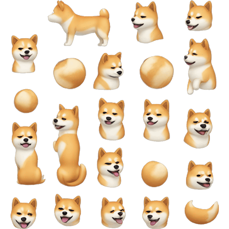 dumb cute round shiba inu emoji