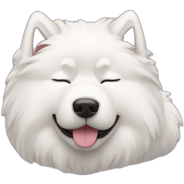 sleeping samoyede emoji