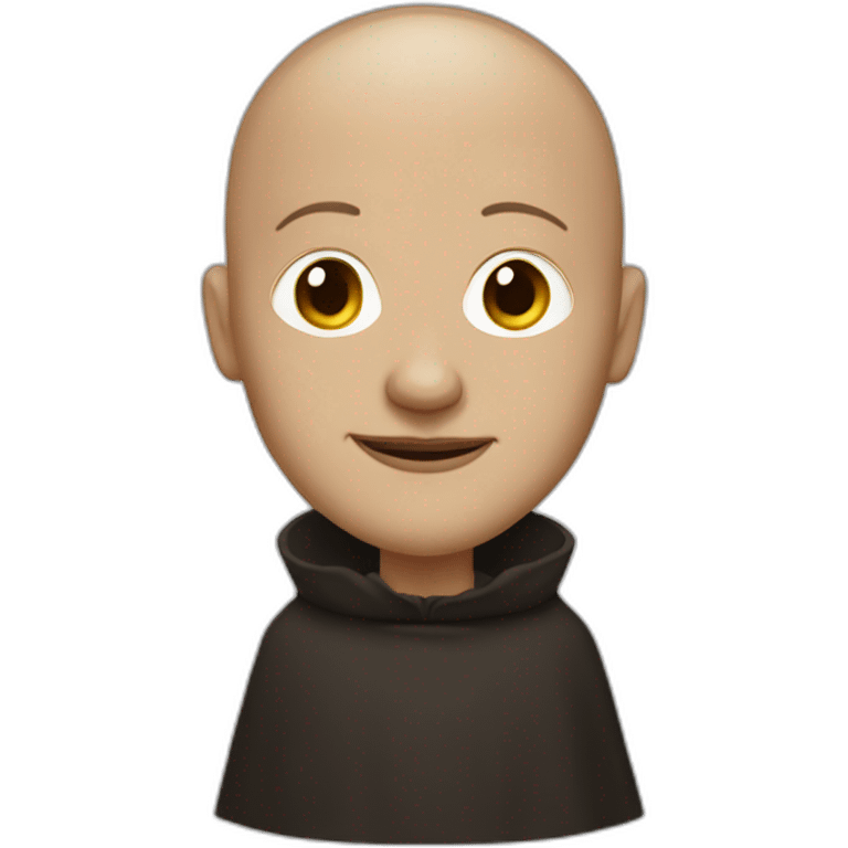 luther as monk with 40 years and white skin emoji