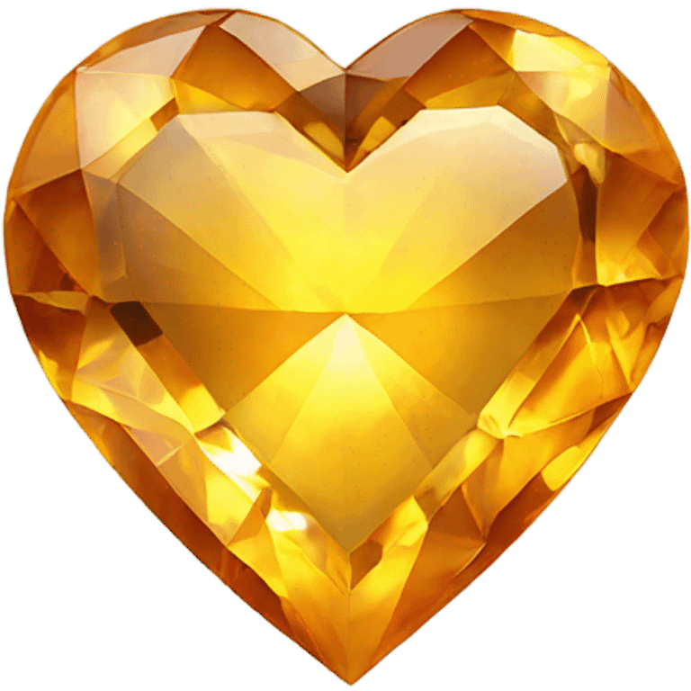 Citrine heart gem emoji