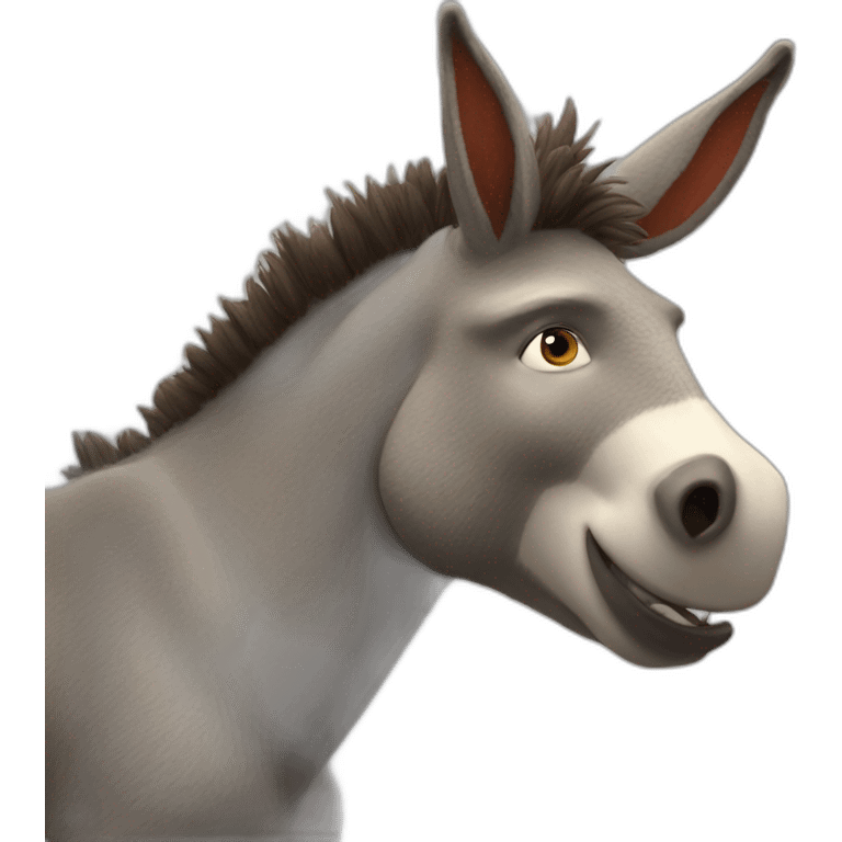 donkey from shrek kissing the dragon emoji