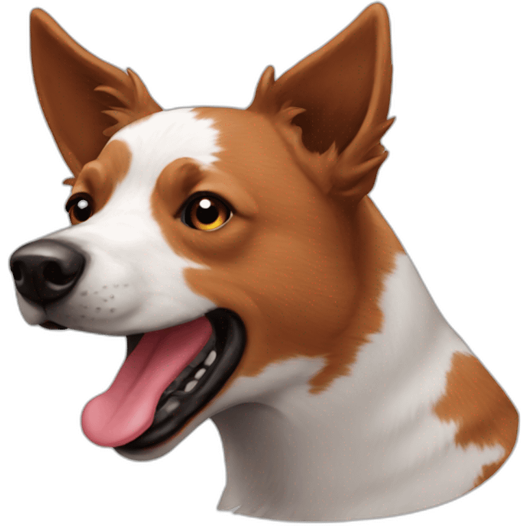 Red Australian heeler emoticons emoji