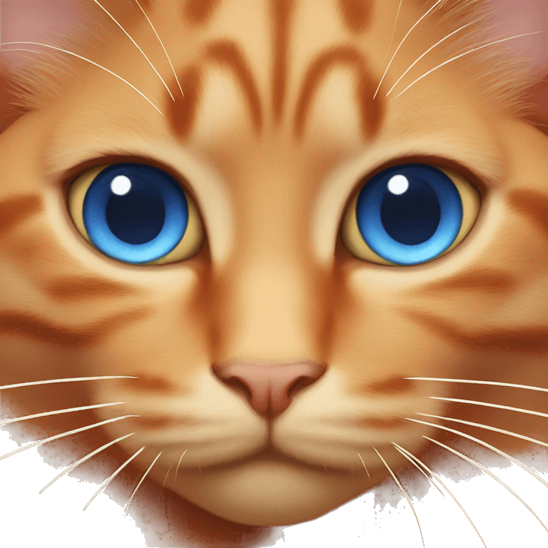 orange with blue eye cat  emoji