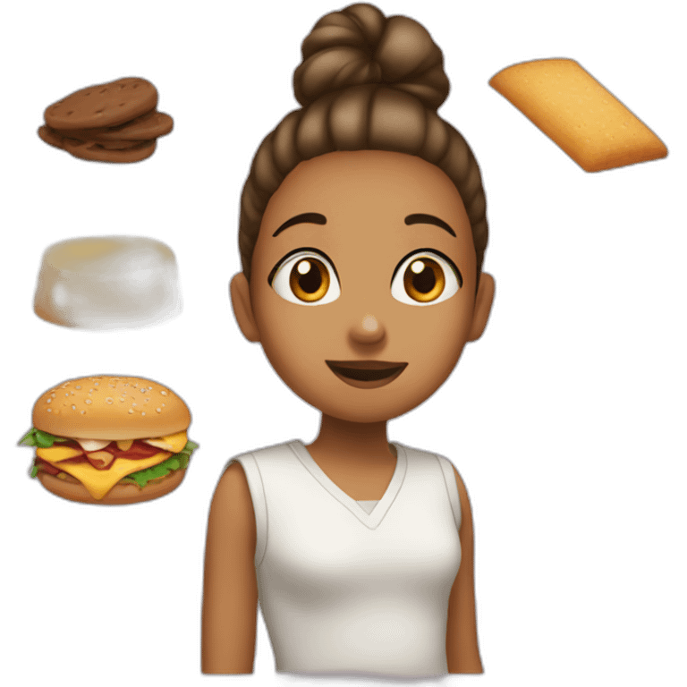 girl who says "snacks" emoji