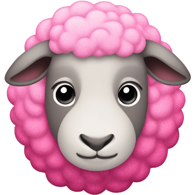 Pink ombre sheep with glitter  emoji