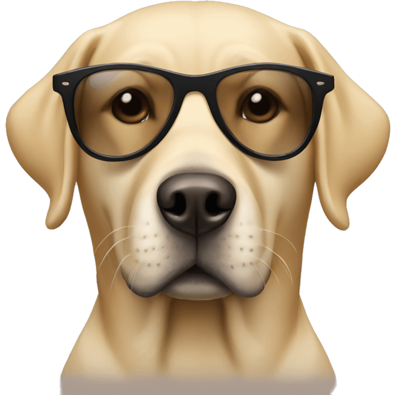 Dog Labrador with sunglasses emoji