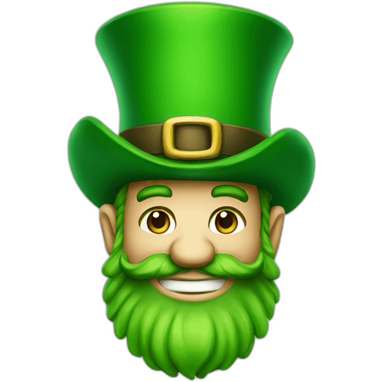 Green faced leprechaun emoji