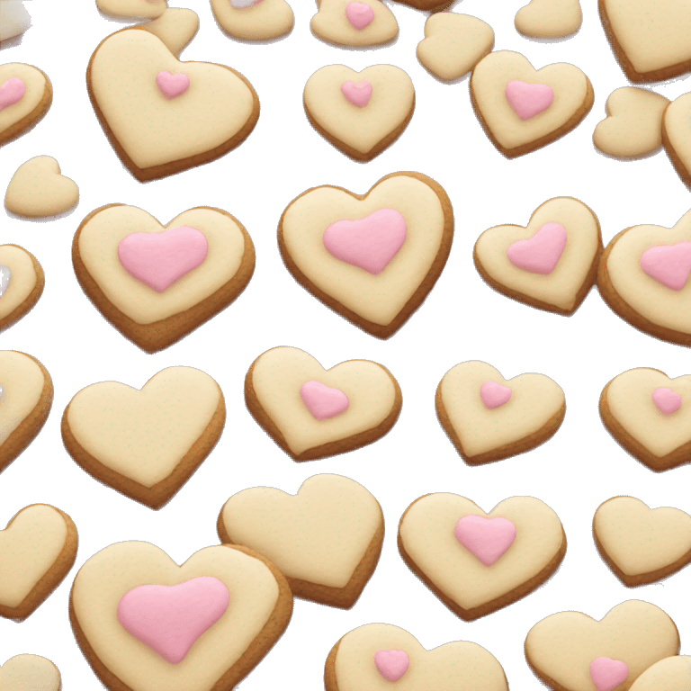 Heart shaped Cookie with frosting  emoji