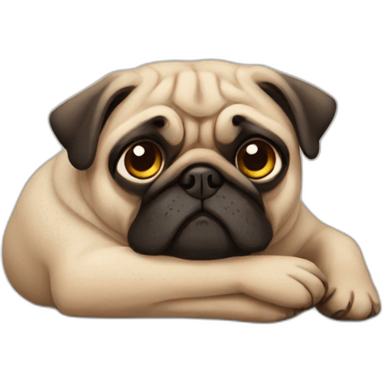 Lazy pug emoji