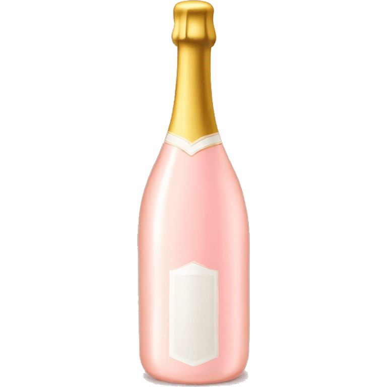 Light pink champagne bottle emoji