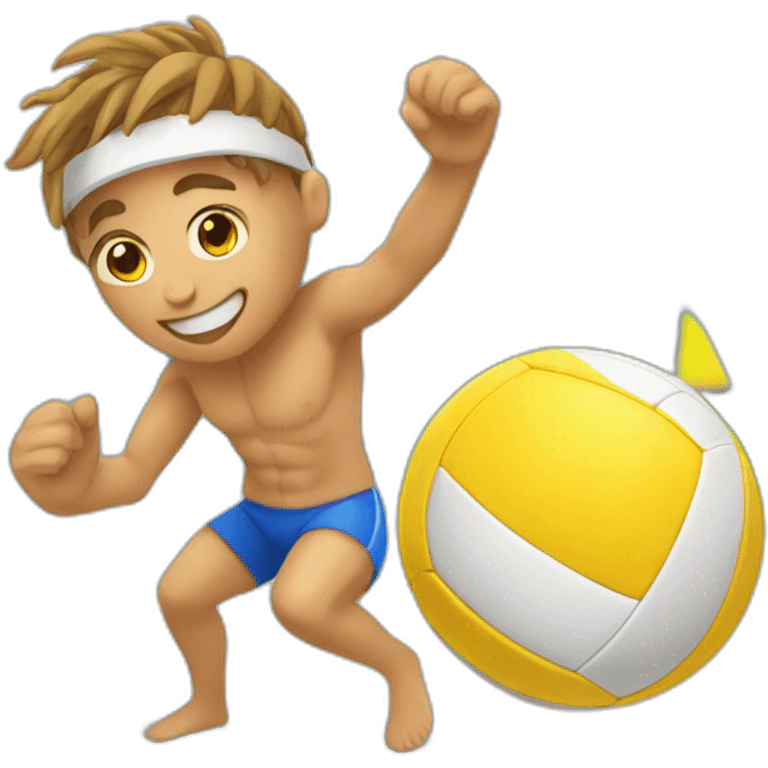 Beach volley emoji