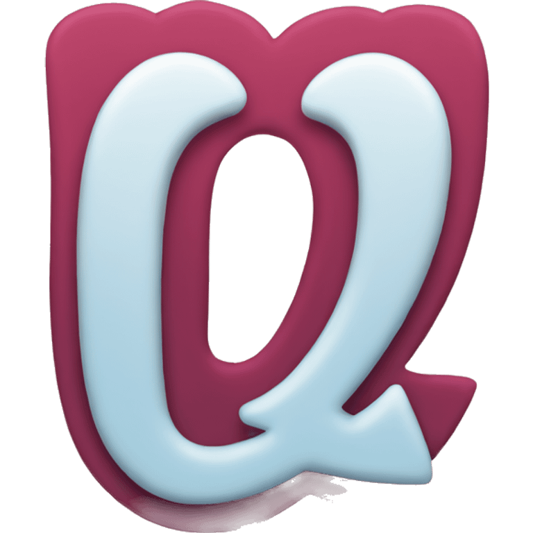 Letter Q in a heart emoji