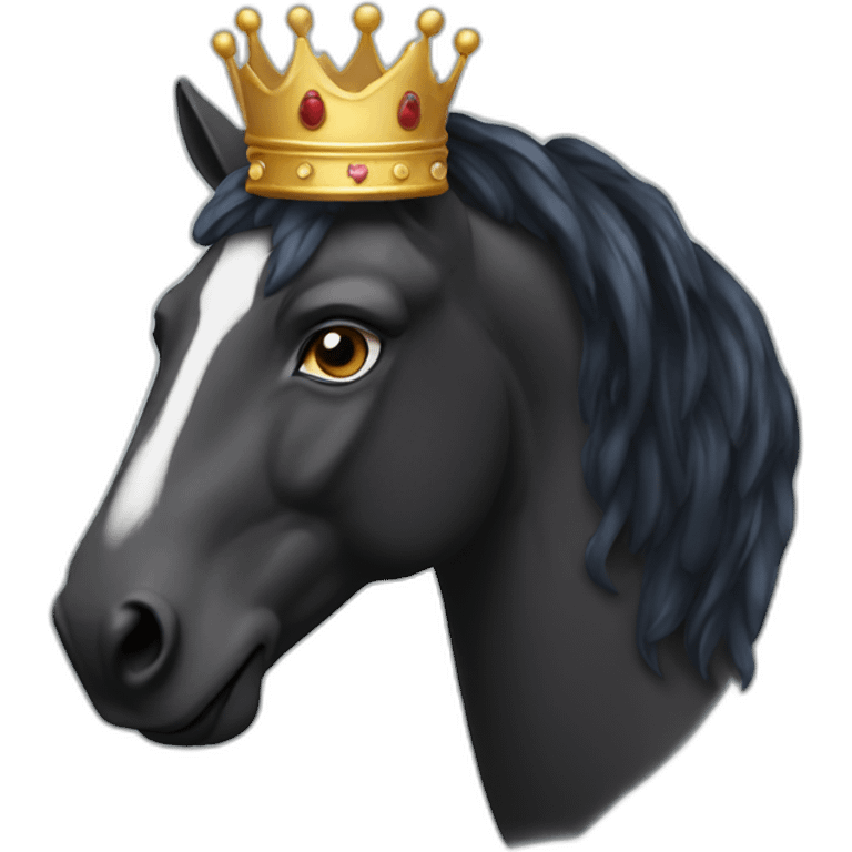 dark horse with a crown emoji