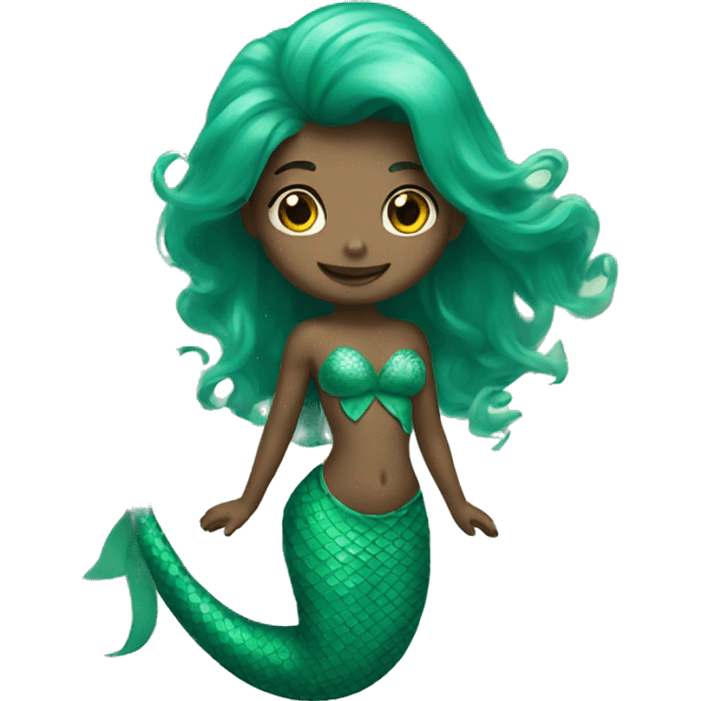 little green mermaid with tail emoji