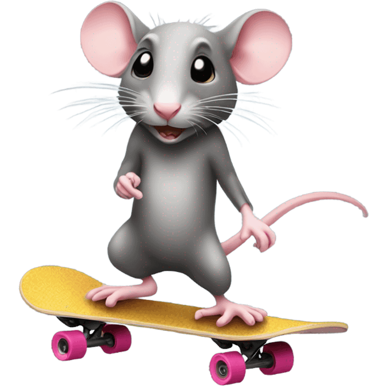 Rat on a skateboard emoji