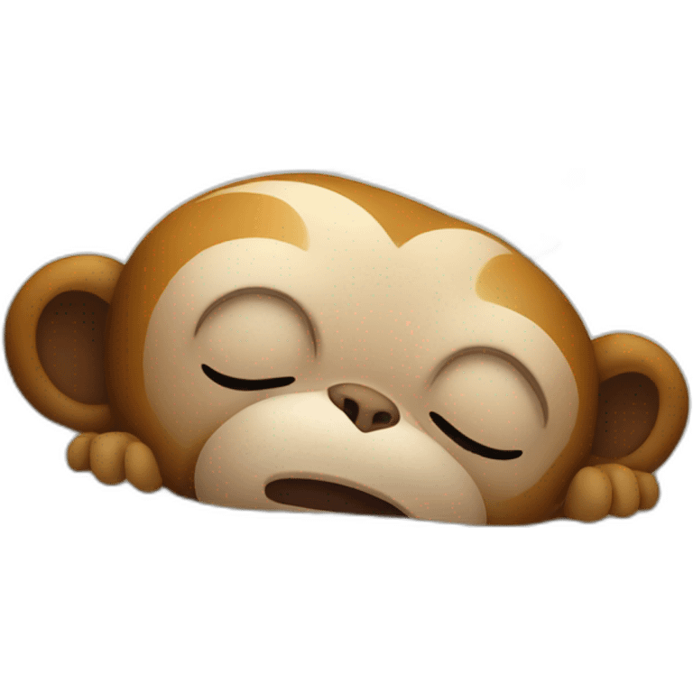 Monkey sleeping in bed emoji