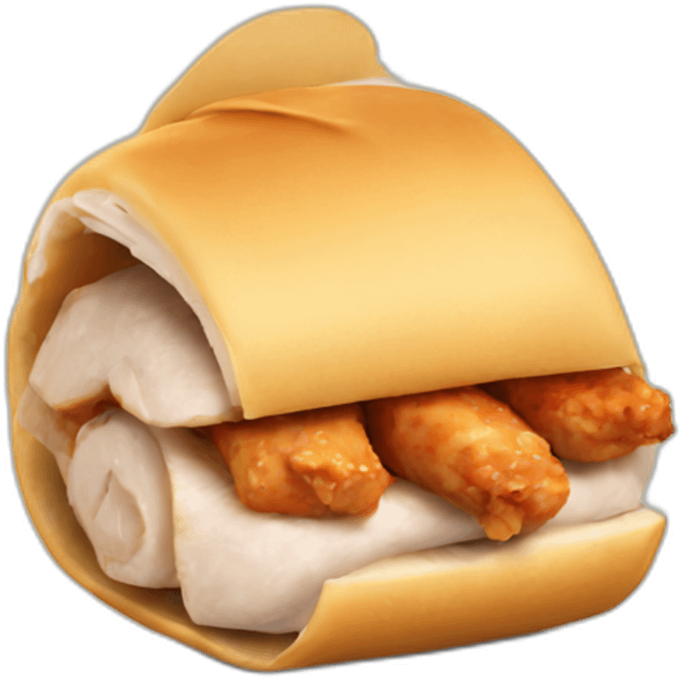 Chicken roll emoji