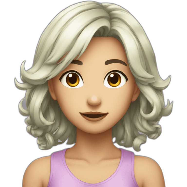 uma manga com cabelo emoji