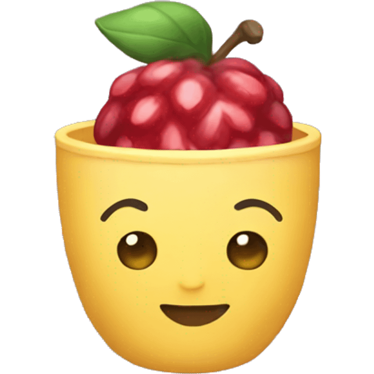 Ashley as a fruit cup emoji