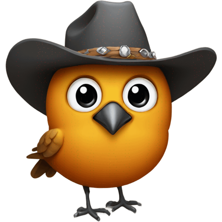 Bird with a cowboy hat  emoji