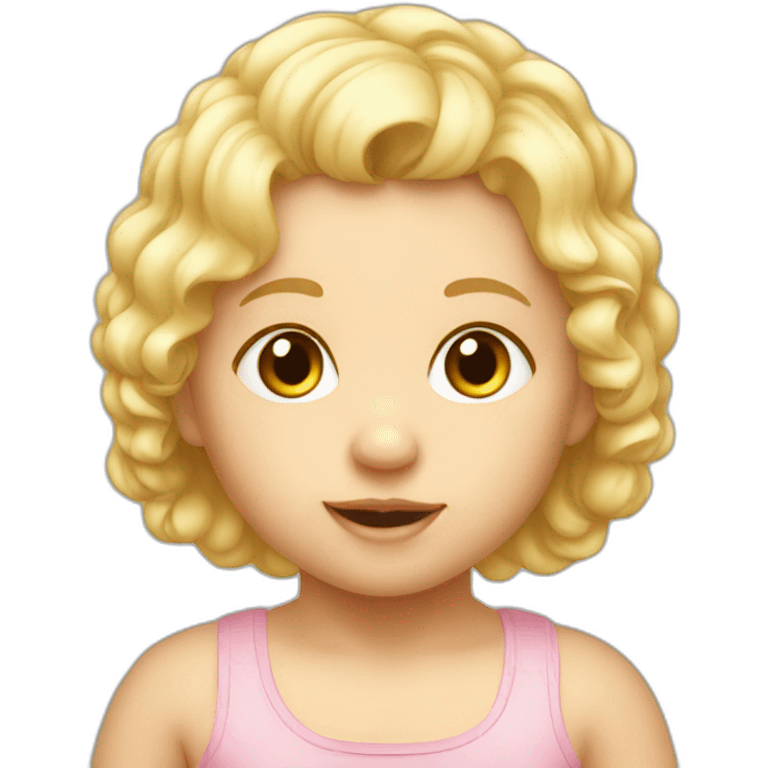 young blond baby emoji