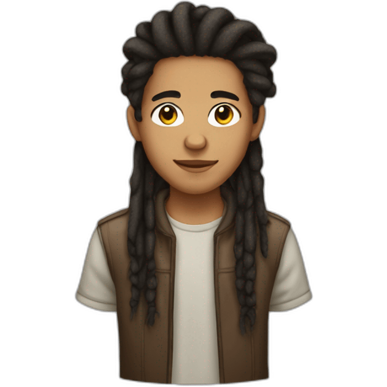 Lightskin teenage boy with dreadlocks  emoji