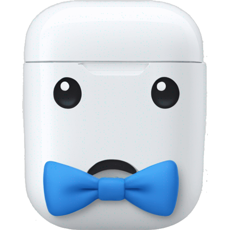 airpods with blue bow emoji