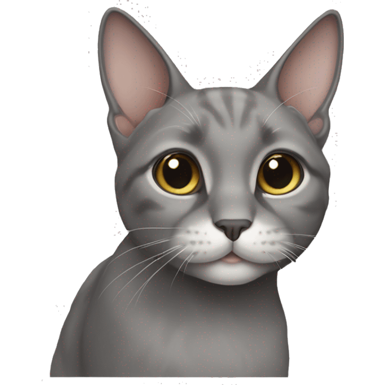 Gray lop-eared cat emoji