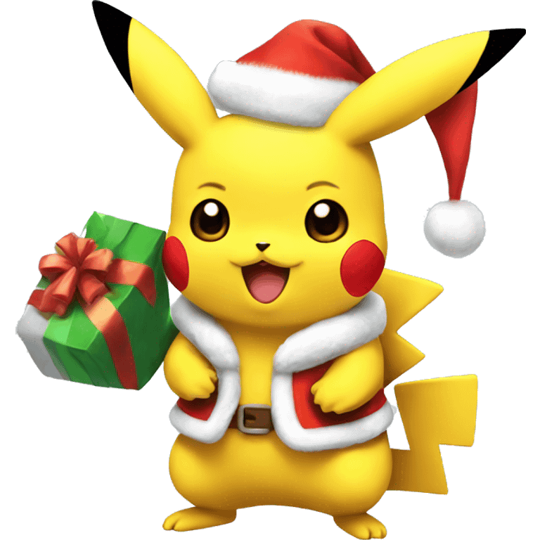 Pikachu sweet christmas emoji