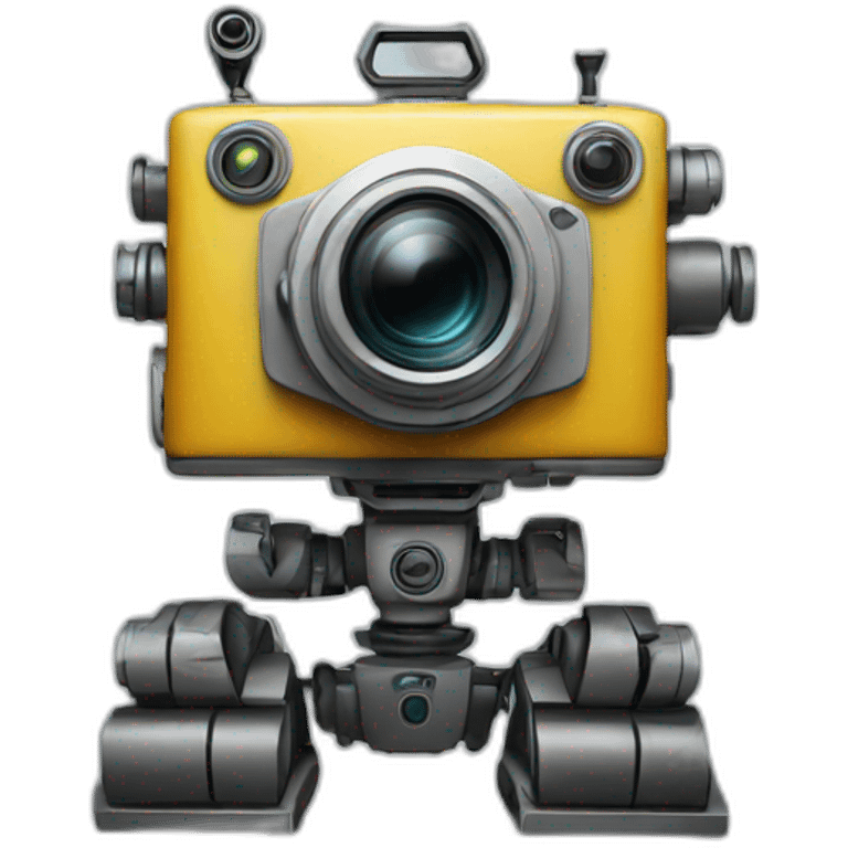 robot with a camera emoji