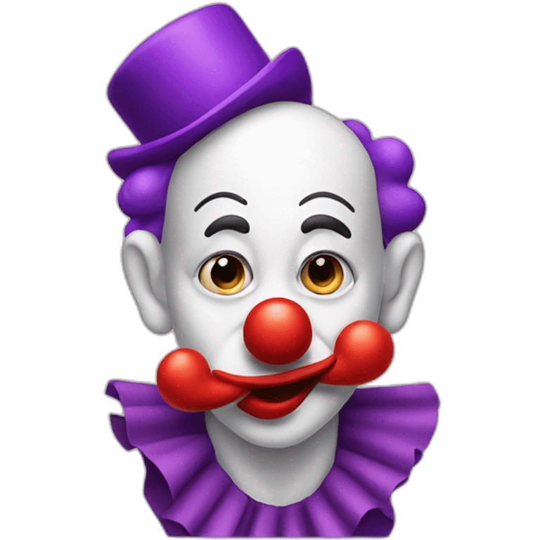 Iphone Clown playing with nose emoji