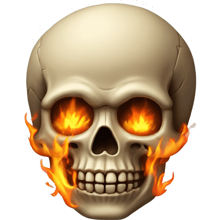 Skull fire hearth emoji