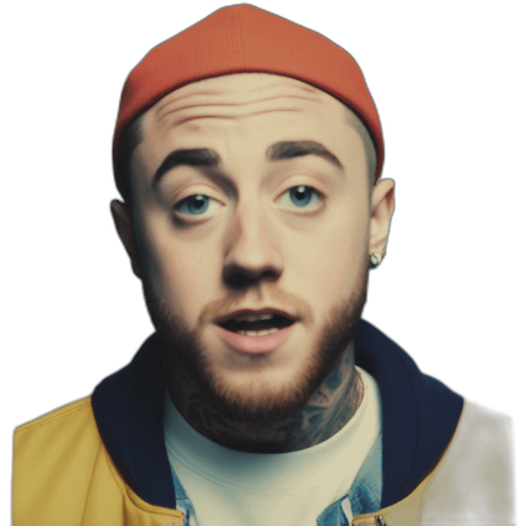 Mac miller in a polaroid shot emoji