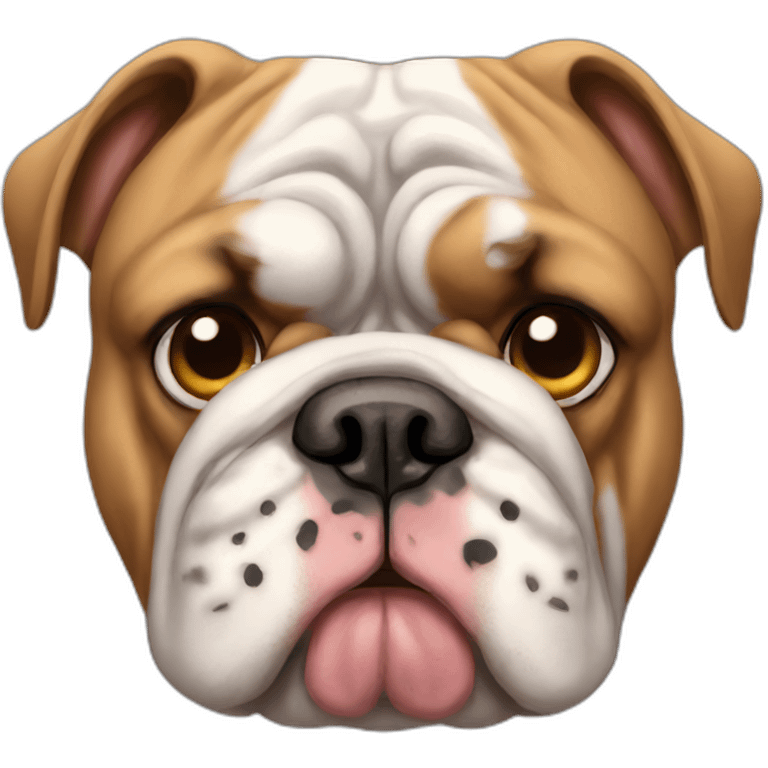 english bulldog sad face emoji