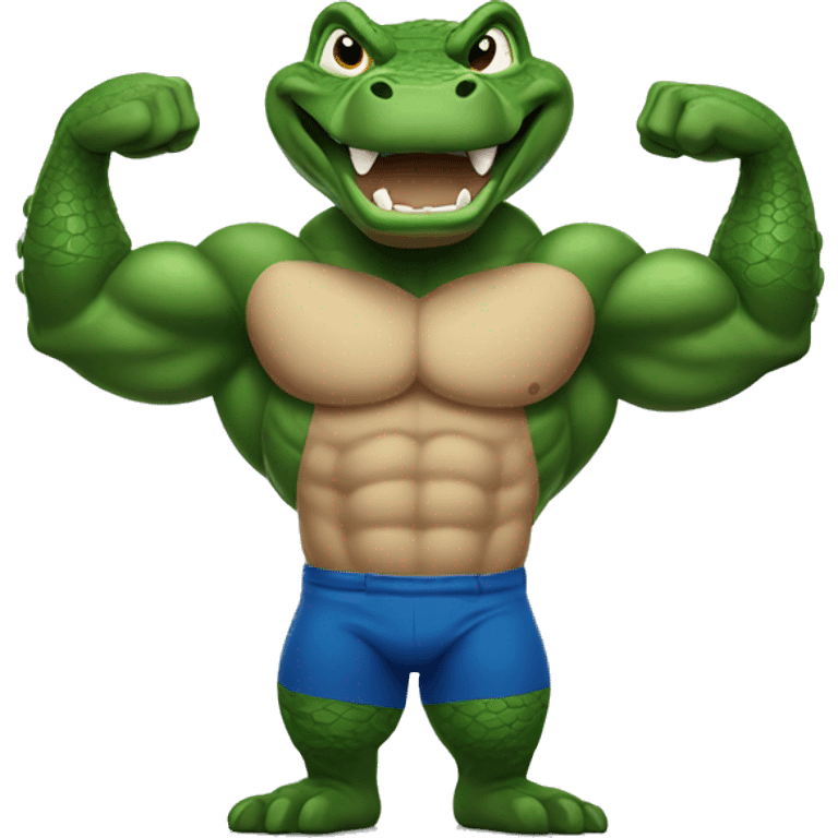 Gator flexing muscles  emoji